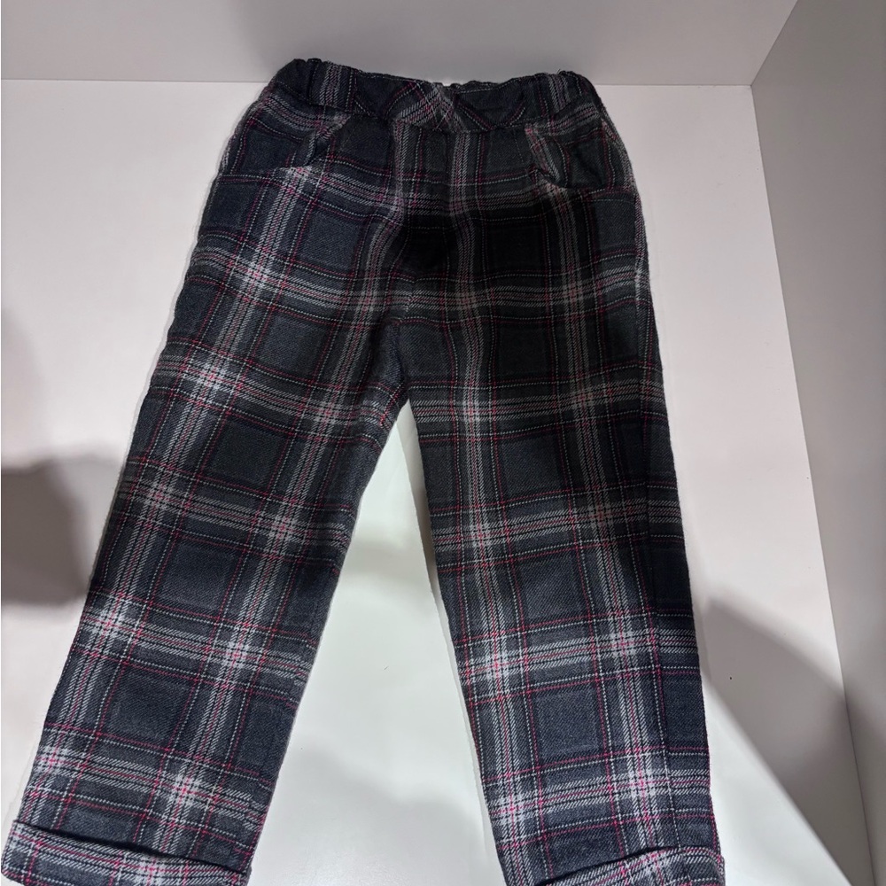 Boys Italian wool Plaid dress Pants sz 4